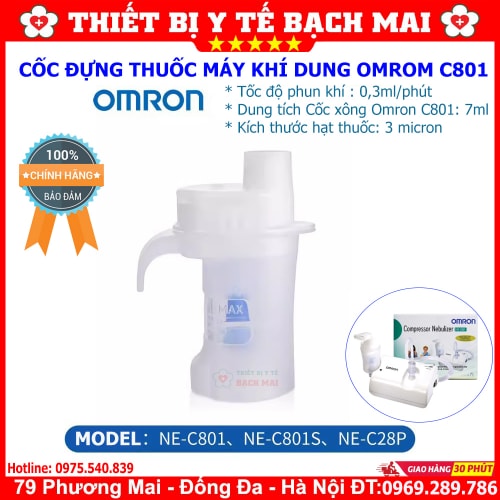Cốc Đựng Thuốc Cho Máy Xông Khí Rung OMROM NE-C801, C801, C801KD Cốc Đựng Thuốc Cho Máy Xông Khí Rung OMROM NE-C801, C801, C801KD