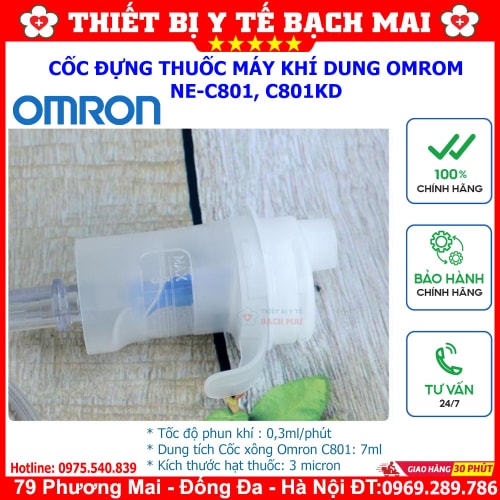 Cốc Đựng Thuốc Cho Máy Xông Khí Rung OMROM NE-C801, C801, C801KD Cốc Đựng Thuốc Cho Máy Xông Khí Rung OMROM NE-C801, C801, C801KD