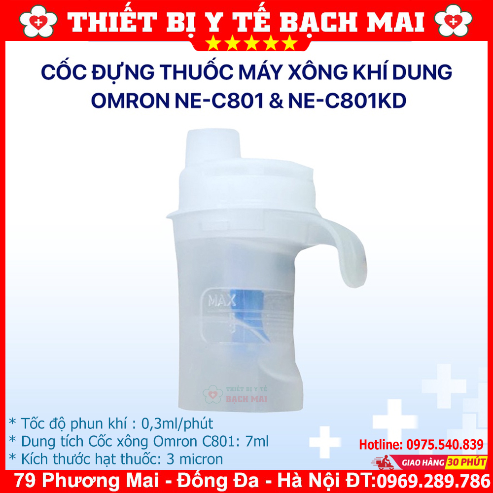 Cốc Đựng Thuốc Cho Máy Xông Khí Rung OMROM NE-C801, C801, C801KD Cốc Đựng Thuốc Cho Máy Xông Khí Rung OMROM NE-C801, C801, C801KD