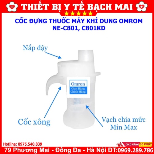 Cốc Đựng Thuốc Cho Máy Xông Khí Rung OMROM NE-C801, C801, C801KD Cốc Đựng Thuốc Cho Máy Xông Khí Rung OMROM NE-C801, C801, C801KD