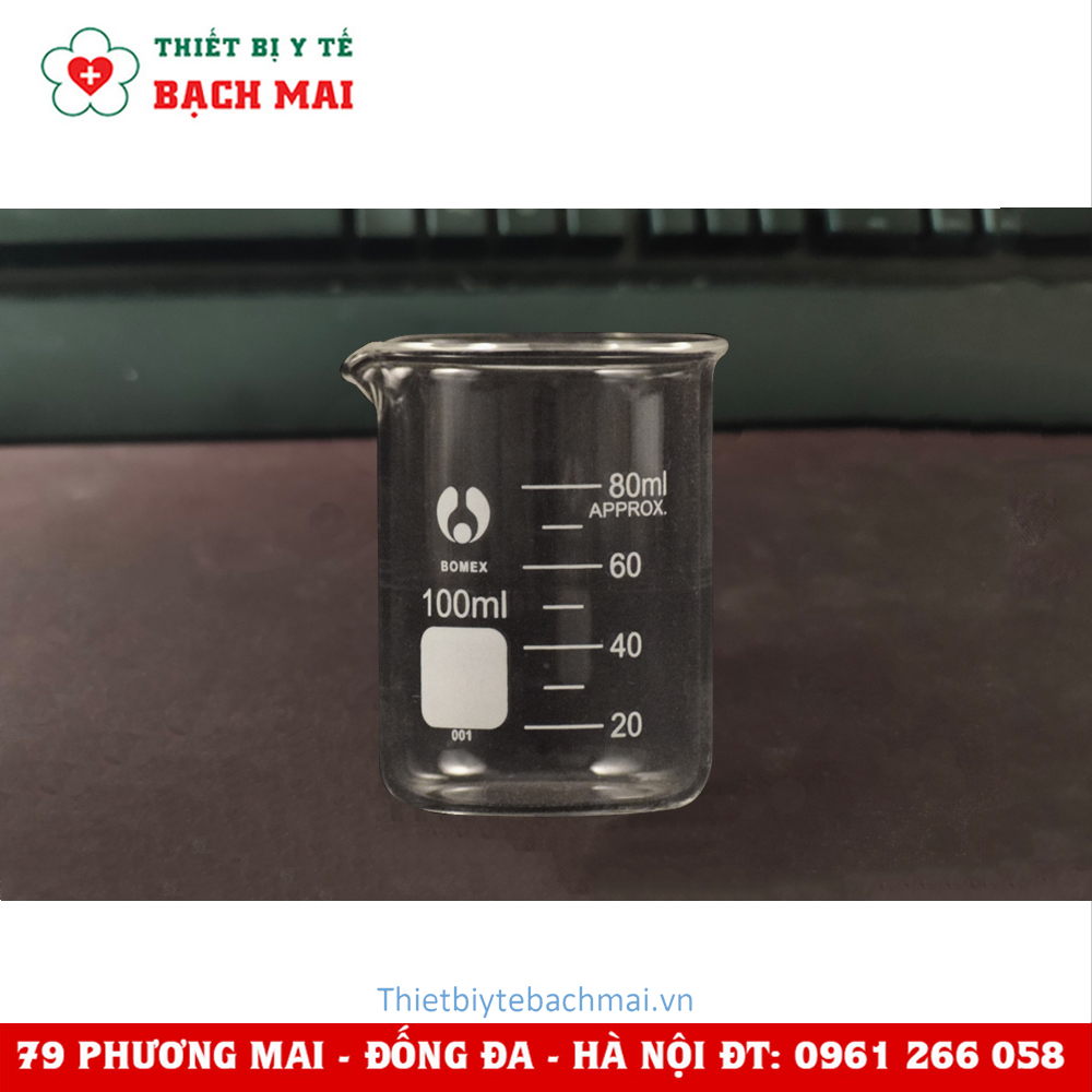 Cốc Thủy Tinh Chịu Nhiệt Chia Vạch Có Mỏ - Cốc Từ 50ml-1000ml (Cốc 100ml) Cốc Thủy Tinh Chịu Nhiệt Chia Vạch Có Mỏ - Cốc Từ 50ml-1000ml (Cốc 100ml)