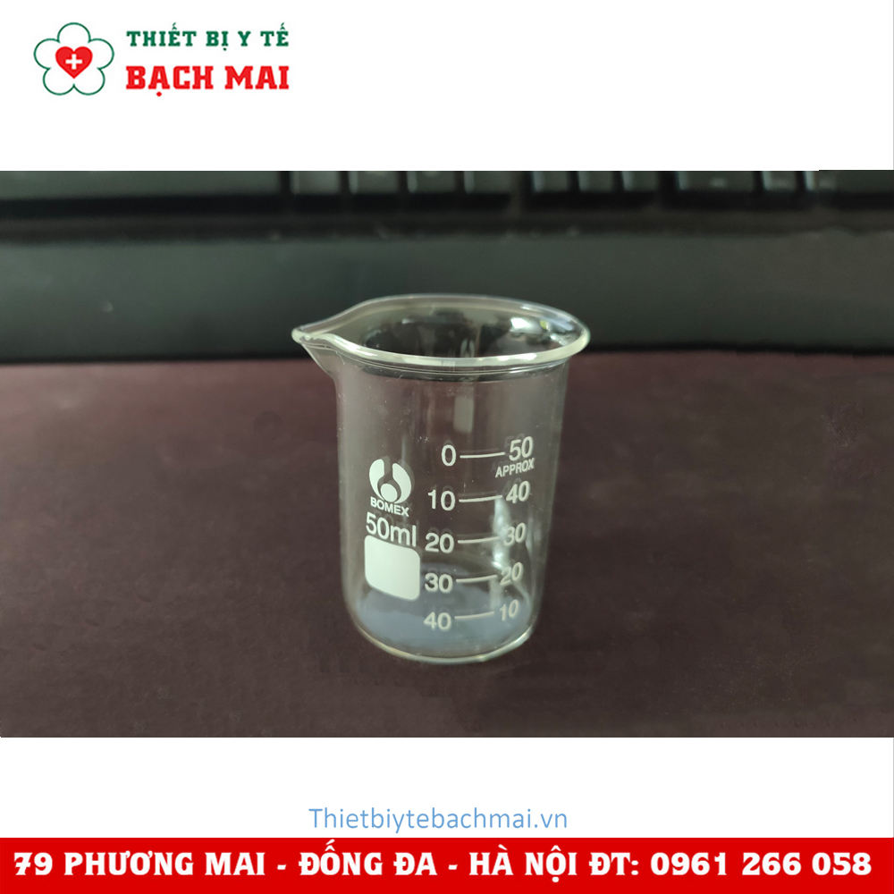 Cốc Thủy Tinh Chịu Nhiệt Chia Vạch Có Mỏ - Cốc Từ 50ml-1000ml (Cốc 50ml)