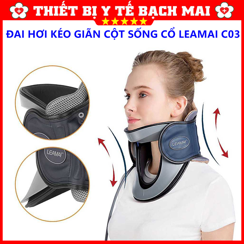 Đai Kéo Giãn Cột Sống Cổ Bơm Hơi LEAMAI C03 Đai Kéo Giãn Cột Sống Cổ Bơm Hơi LEAMAI C03
