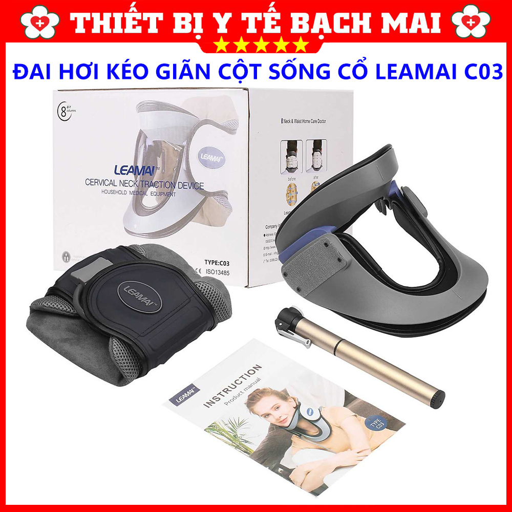 Đai Kéo Giãn Cột Sống Cổ Bơm Hơi LEAMAI C03 Đai Kéo Giãn Cột Sống Cổ Bơm Hơi LEAMAI C03