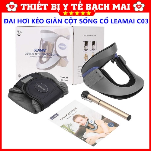 Đai Kéo Giãn Cột Sống Cổ Bơm Hơi LEAMAI C03 Đai Kéo Giãn Cột Sống Cổ Bơm Hơi LEAMAI C03