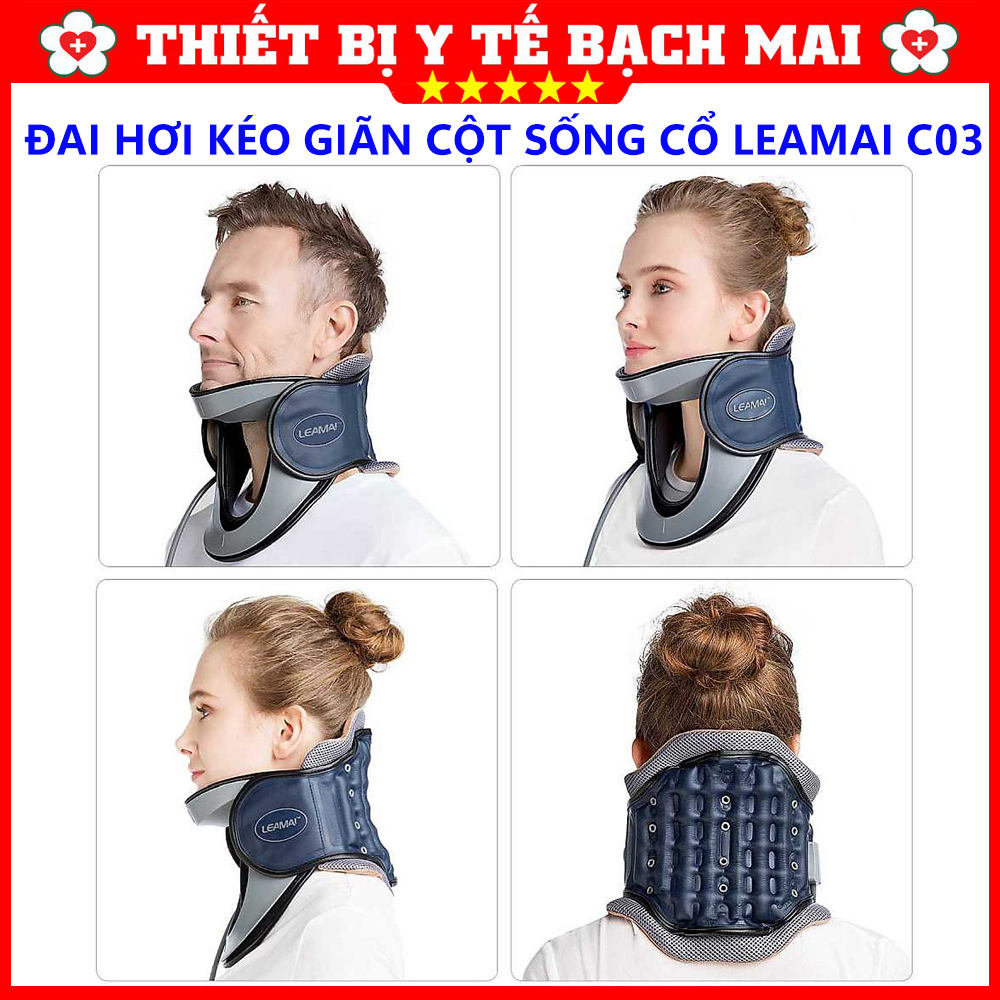 Đai Kéo Giãn Cột Sống Cổ Bơm Hơi LEAMAI C03 Đai Kéo Giãn Cột Sống Cổ Bơm Hơi LEAMAI C03