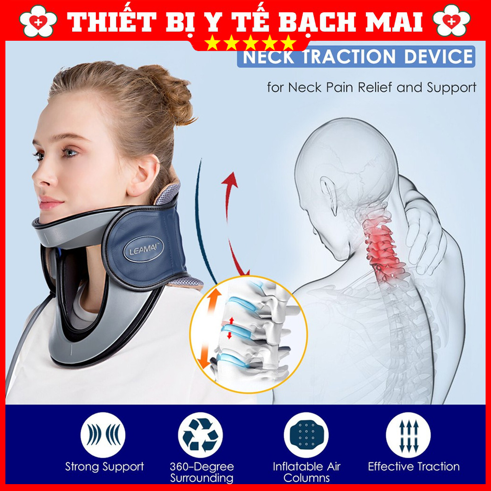 Đai Kéo Giãn Cột Sống Cổ Bơm Hơi LEAMAI C03 Đai Kéo Giãn Cột Sống Cổ Bơm Hơi LEAMAI C03