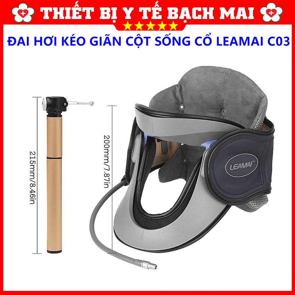 Đai Kéo Giãn Cột Sống Cổ Bơm Hơi LEAMAI C03 Đai Kéo Giãn Cột Sống Cổ Bơm Hơi LEAMAI C03