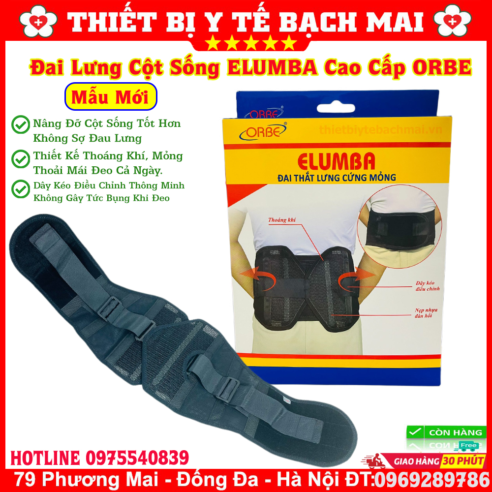 Đai Lưng ELUMBA ORBE Thoáng Mỏng Hỗ Trợ Cố Định Cột Sống Lưng Thoát Vị, Thoái Hoá Đai Lưng ELUMBA ORBE Thoáng Mỏng Hỗ Trợ Cố Định Cột Sống Lưng Thoát Vị, Thoái Hoá