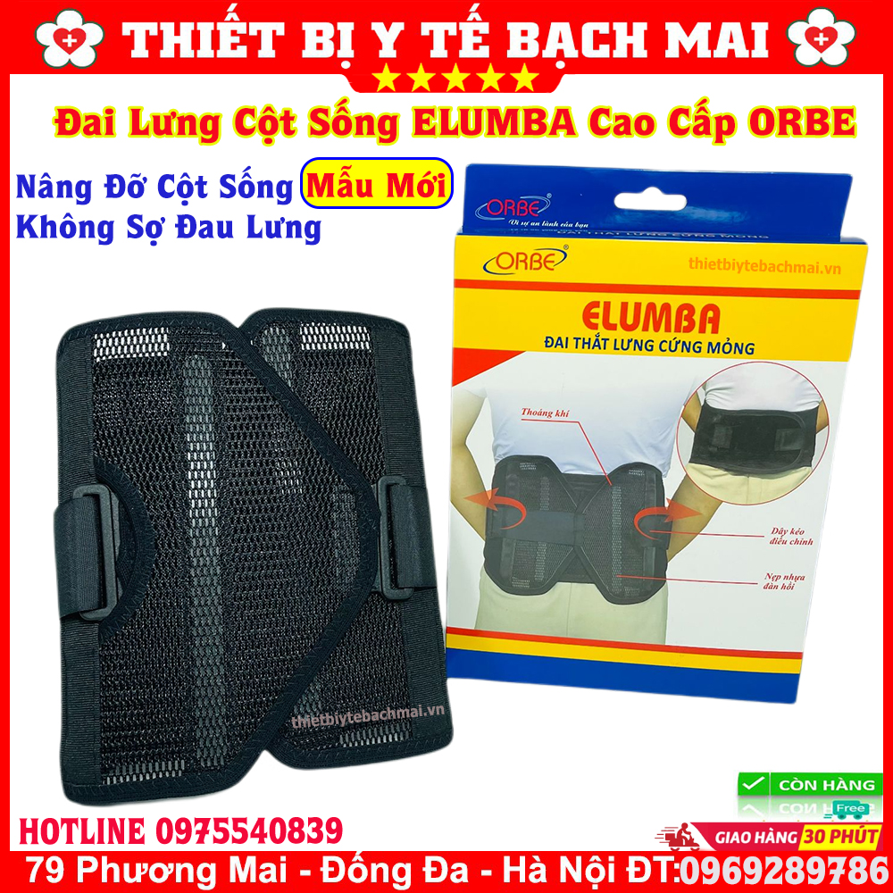 Đai Lưng ELUMBA ORBE Thoáng Mỏng Hỗ Trợ Cố Định Cột Sống Lưng Thoát Vị, Thoái Hoá Đai Lưng ELUMBA ORBE Thoáng Mỏng Hỗ Trợ Cố Định Cột Sống Lưng Thoát Vị, Thoái Hoá