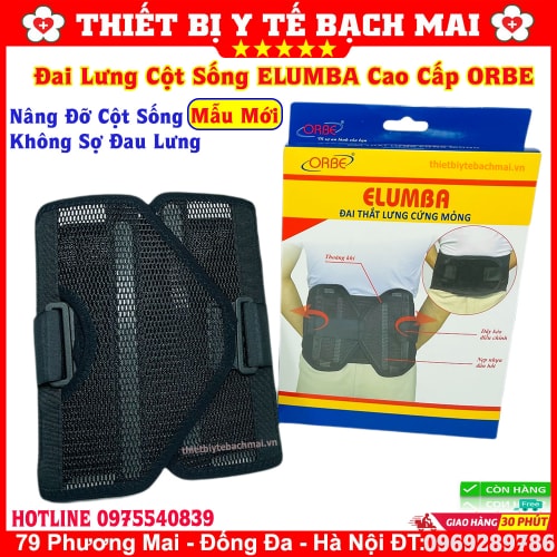 Đai Lưng ELUMBA ORBE Thoáng Mỏng Hỗ Trợ Cố Định Cột Sống Lưng Thoát Vị, Thoái Hoá Đai Lưng ELUMBA ORBE Thoáng Mỏng Hỗ Trợ Cố Định Cột Sống Lưng Thoát Vị, Thoái Hoá