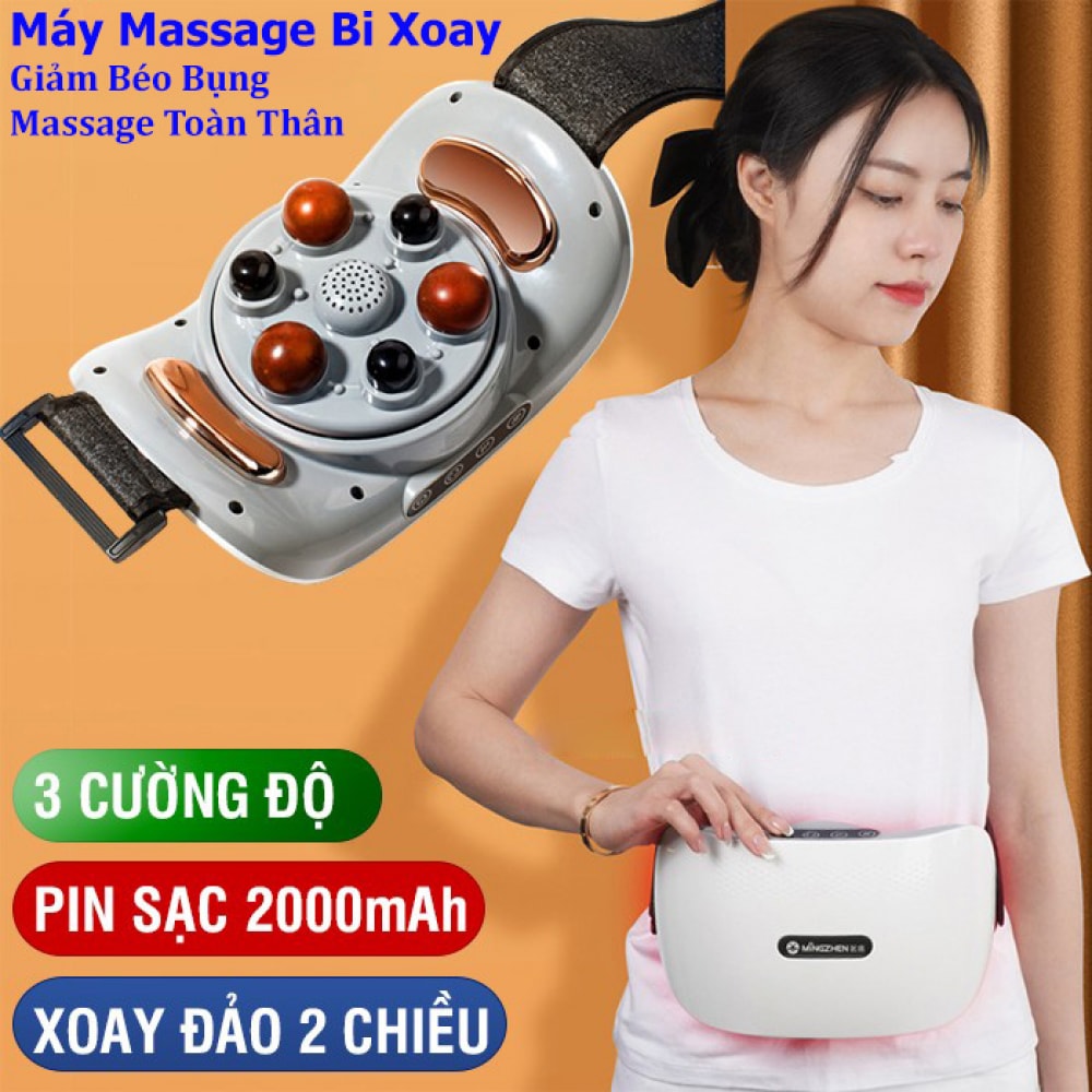 Đai Massage Bụng RULAX, Hỗ Trợ Giảm Mỡ Bụng, Bi Đá Kết Hợp Hồng Ngoại, Giảm Đau Bụng Cho Người Viêm Đại Tràng, Táo Bón