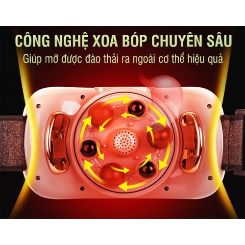 Đai Massage Bụng RULAX, Hỗ Trợ Giảm Mỡ Bụng, Bi Đá Kết Hợp Hồng Ngoại, Giảm Đau Bụng Cho Người Viêm Đại Tràng, Táo Bón