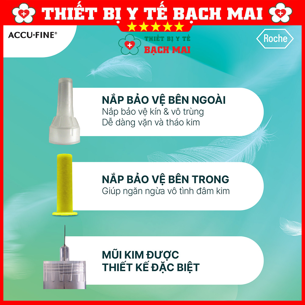 Đầu Kim Bút Tiêm ACCU-FINE 32Gx4mm, Kim Tiêm Tiểu Đường Insulin Dùng Cho Các Loại Bút Tiêm Đầu Kim Bút Tiêm ACCU-FINE 32Gx4mm, Kim Tiêm Tiểu Đường Insulin Dùng Cho Các Loại Bút Tiêm