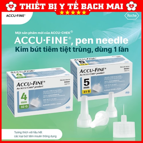 Đầu Kim Bút Tiêm ACCU-FINE 32Gx4mm, Kim Tiêm Tiểu Đường Insulin Dùng Cho Các Loại Bút Tiêm Đầu Kim Bút Tiêm ACCU-FINE 32Gx4mm, Kim Tiêm Tiểu Đường Insulin Dùng Cho Các Loại Bút Tiêm