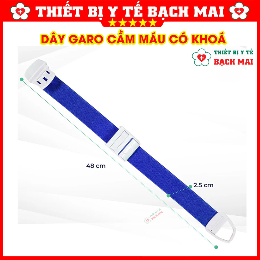 Dây Garô Có Khóa GREETMED 45cm – Dây Garo Y Tế Lấy Máu