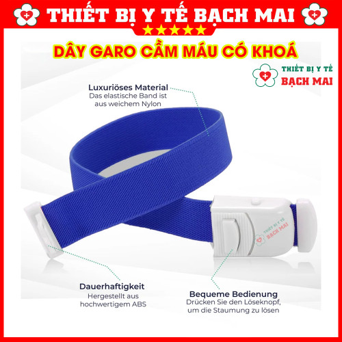 Dây Garô Có Khóa GREETMED 45cm – Dây Garo Y Tế Lấy Máu