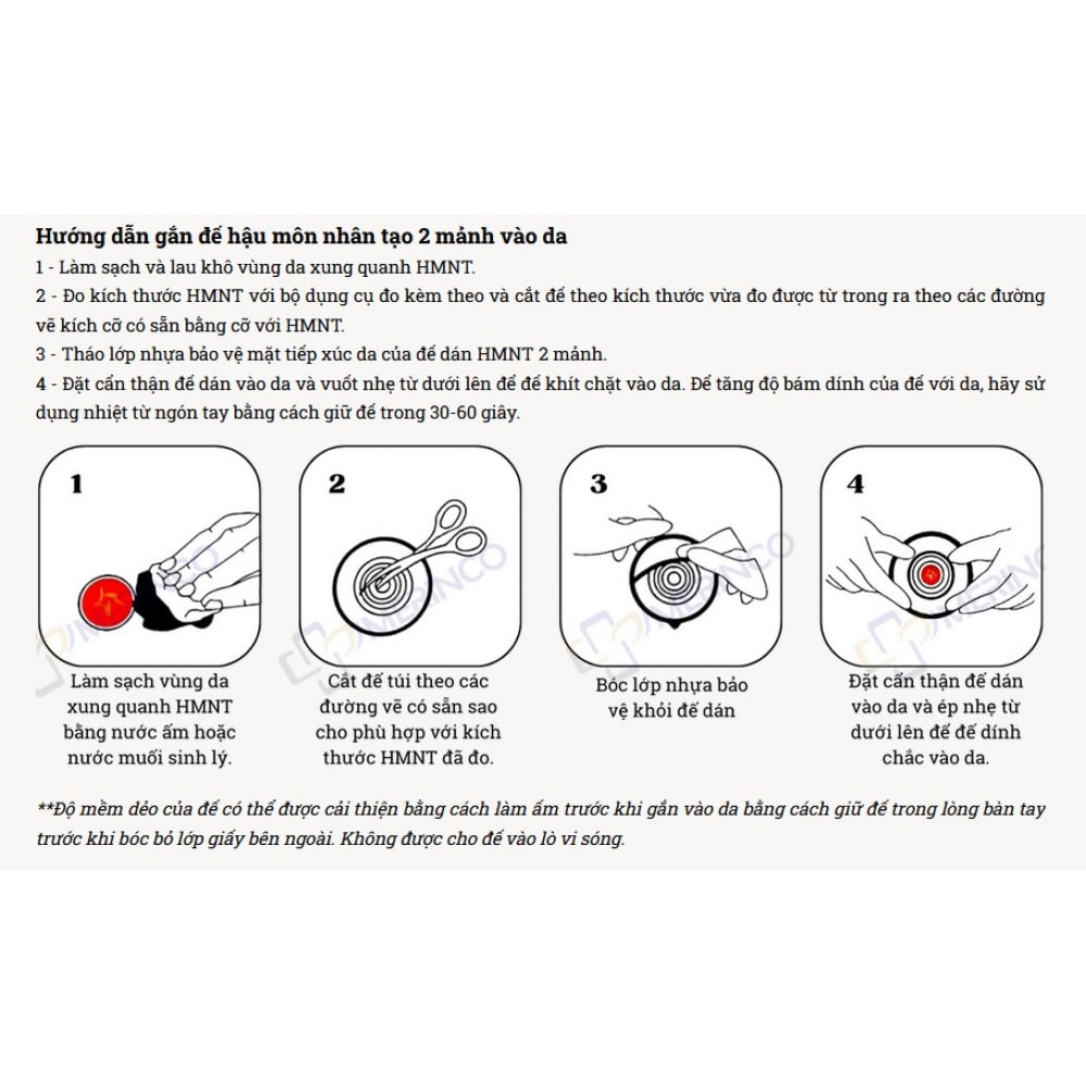 Đế Hậu Môn Nhân Tạo 2 Mảnh MiKiDo MKD-4030 Vòng Cắt Tối Đa 60mm - Hộp 5 Cái Đế Hậu Môn Nhân Tạo 2 Mảnh MiKiDo MKD-4030 Vòng Cắt Tối Đa 60mm - Hộp 5 Cái