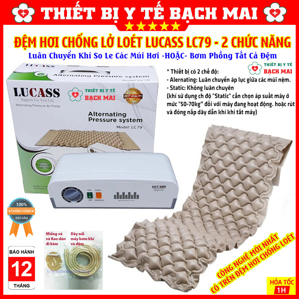 Đệm Hơi Chống Lở Loét LUCASS LC79 2 Chức Năng Luân Chuyển Khí Và Không Luân Chuyển Đệm Hơi Chống Lở Loét LUCASS LC79 2 Chức Năng Luân Chuyển Khí Và Không Luân Chuyển