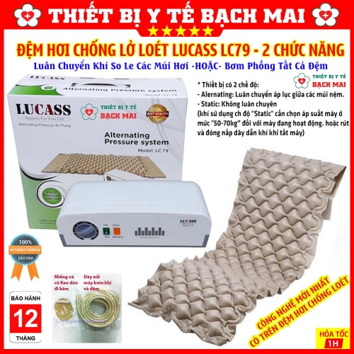 Đệm Hơi Chống Lở Loét LUCASS LC79 2 Chức Năng Luân Chuyển Khí Và Không Luân Chuyển Đệm Hơi Chống Lở Loét LUCASS LC79 2 Chức Năng Luân Chuyển Khí Và Không Luân Chuyển