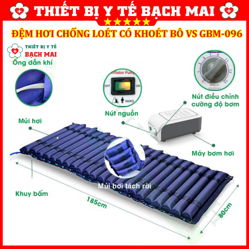 Đệm Hơi Chống Loét Có Khoét Bô GBM-096 Đệm Hơi Chống Loét Có Khoét Bô GBM-096