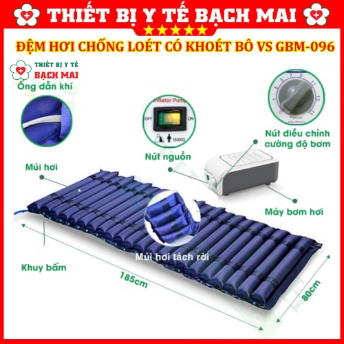 Đệm Hơi Chống Loét Có Khoét Bô GBM-096 Đệm Hơi Chống Loét Có Khoét Bô GBM-096