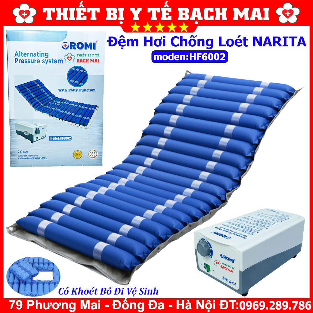 Đệm Hơi Chống Loét NARITA HF6002 Có Khoét Lỗ Để Bô Vệ Sinh Đệm Hơi Chống Loét NARITA HF6002 Có Khoét Lỗ Để Bô Vệ Sinh
