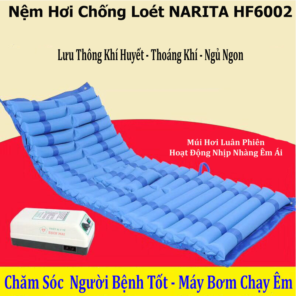 Đệm Hơi Chống Loét NARITA HF6002 Có Khoét Lỗ Để Bô Vệ Sinh Đệm Hơi Chống Loét NARITA HF6002 Có Khoét Lỗ Để Bô Vệ Sinh