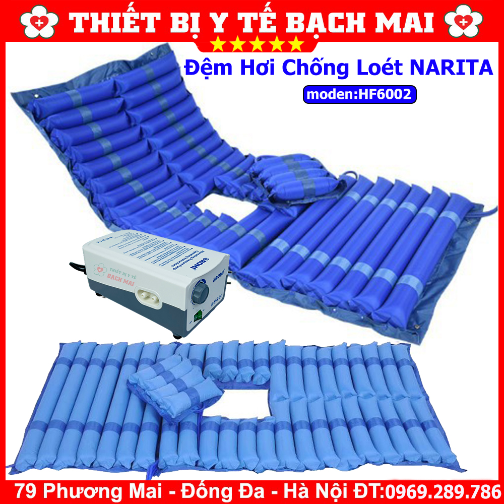 Đệm Hơi Chống Loét NARITA HF6002 Có Khoét Lỗ Để Bô Vệ Sinh Đệm Hơi Chống Loét NARITA HF6002 Có Khoét Lỗ Để Bô Vệ Sinh