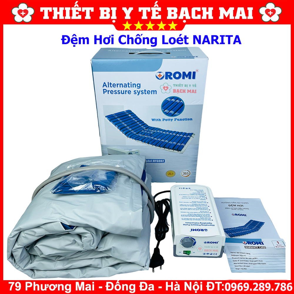 Đệm Hơi Chống Loét NARITA HF6002 Có Khoét Lỗ Để Bô Vệ Sinh Đệm Hơi Chống Loét NARITA HF6002 Có Khoét Lỗ Để Bô Vệ Sinh