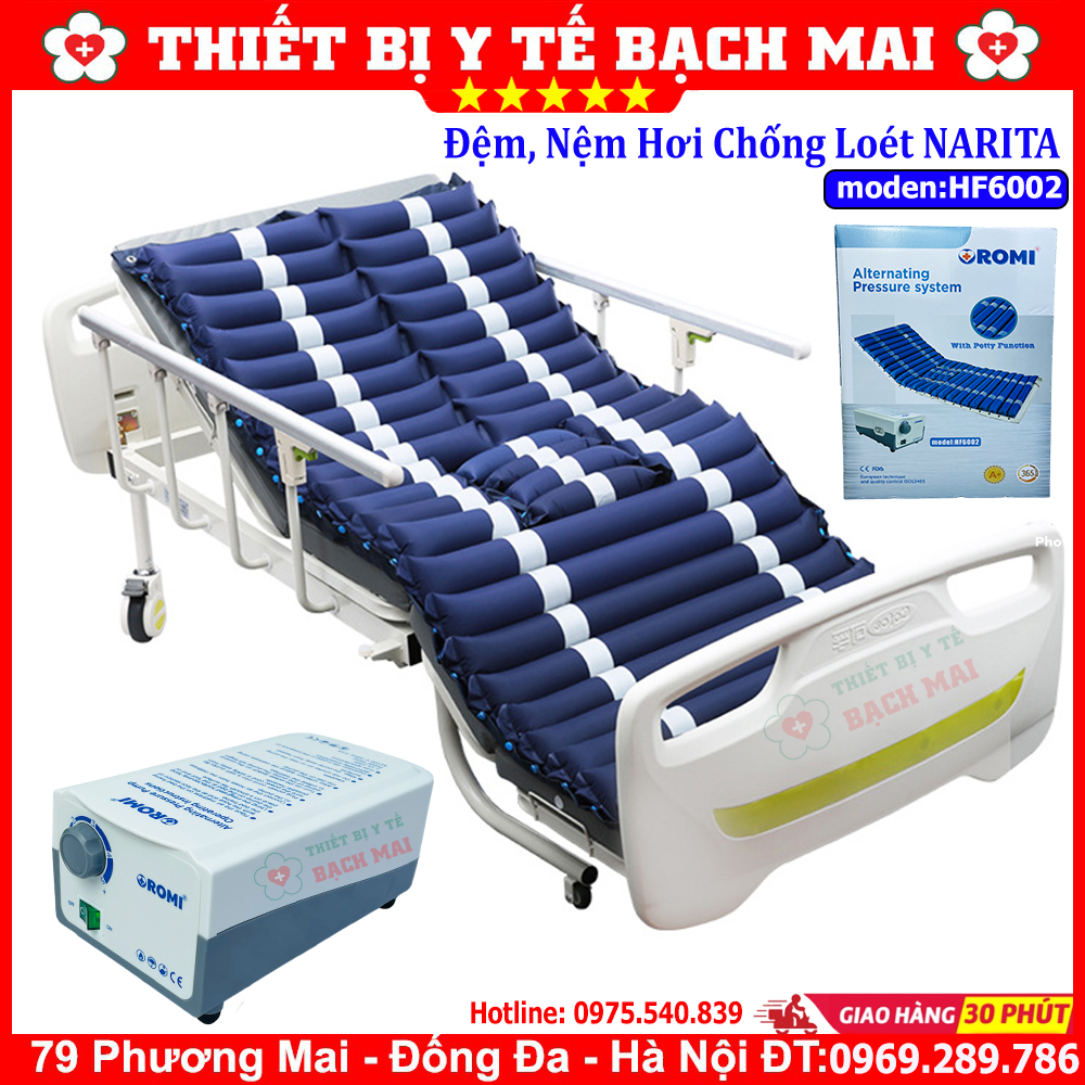 Đệm Hơi Chống Loét NARITA HF6002 Có Khoét Lỗ Để Bô Vệ Sinh Đệm Hơi Chống Loét NARITA HF6002 Có Khoét Lỗ Để Bô Vệ Sinh