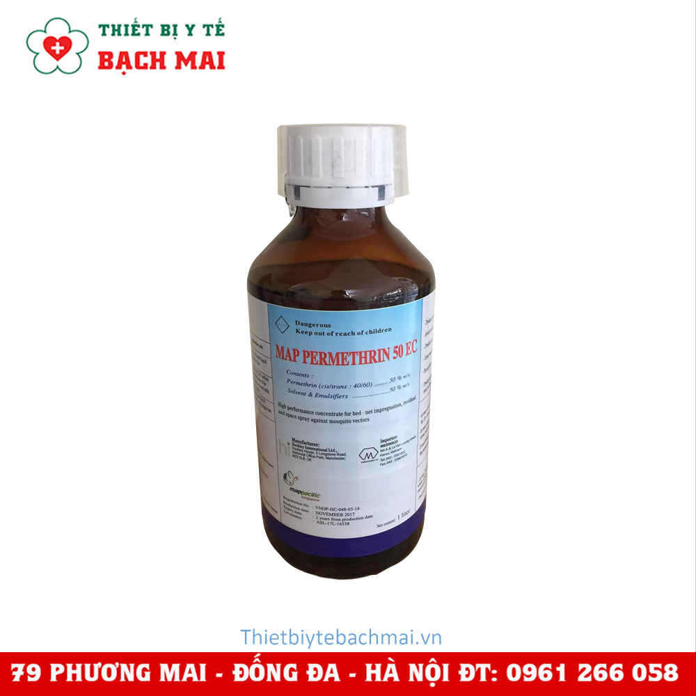 Thuốc Diệt Muỗi Permethrin Map Pacific 50 EC 1000ml (Nhập Khẩu Anh Quốc)