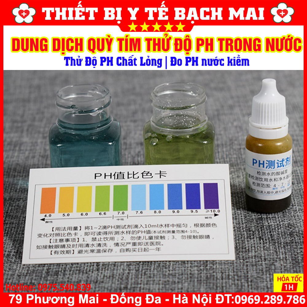 Dung Dịch Quỳ Tím Đo Độ PH Nước Kiềm, Quỳ Tím Nước Kiểm Tra PH Chất Lỏng Lọ 50ml Dung Dịch Quỳ Tím Đo Độ PH Nước Kiềm, Quỳ Tím Nước Kiểm Tra PH Chất Lỏng Lọ 50ml