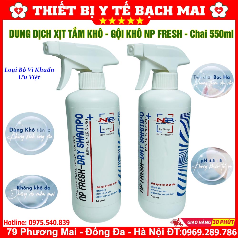 Dung Dịch Tắm Khô, Gội Khô NP FRESH Xịt Tắm Gội Khô Không Dùng Nước Kháng Khuẩn Hương Thơm Dịu Nhẹ Chai 550ml Dung Dịch Tắm Khô, Gội Khô NP FRESH Xịt Tắm Gội Khô Không Dùng Nước Kháng Khuẩn Hương Thơm Dịu Nhẹ Chai 550ml
