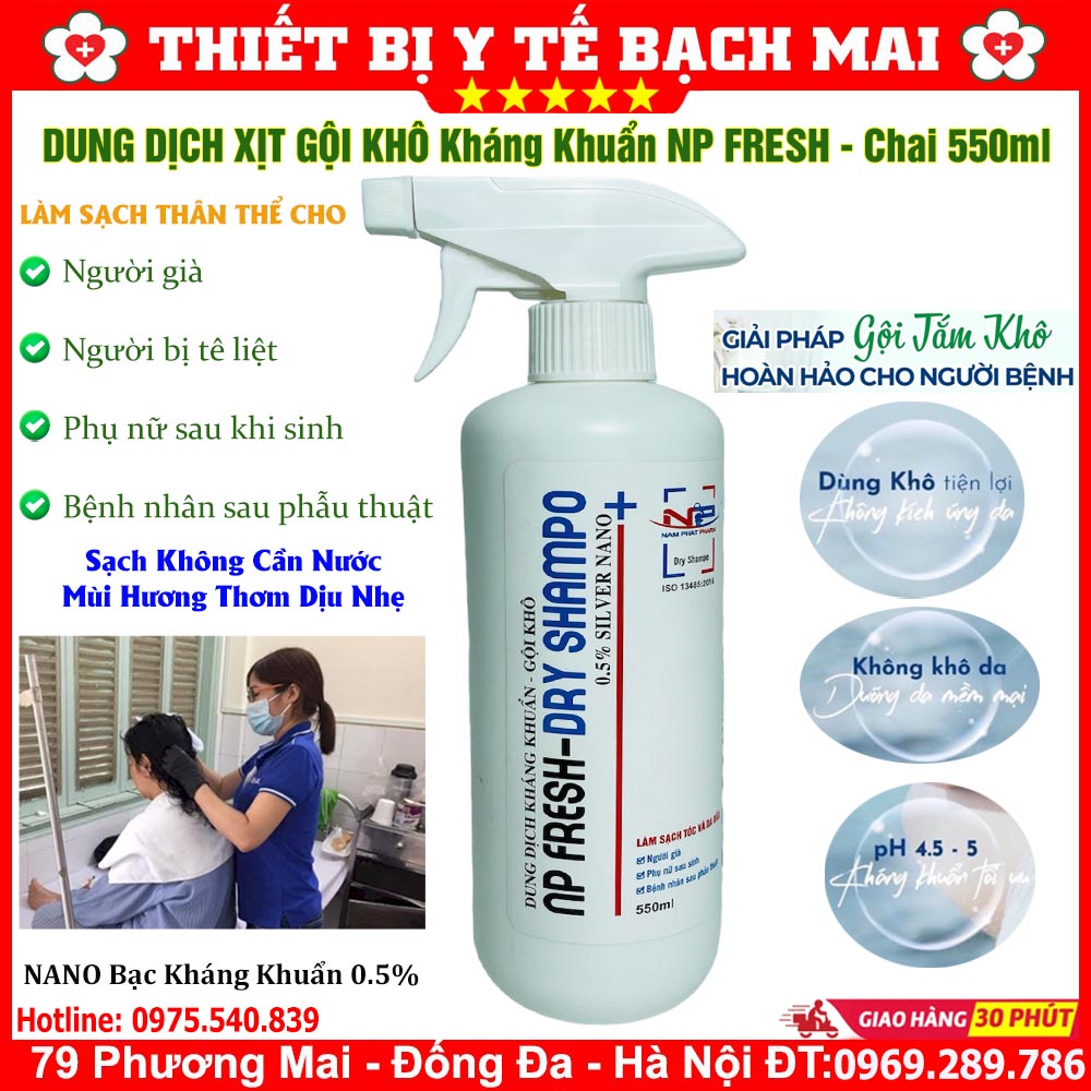 Dung Dịch Tắm Khô, Gội Khô NP FRESH Xịt Tắm Gội Khô Không Dùng Nước Kháng Khuẩn Hương Thơm Dịu Nhẹ Chai 550ml Dung Dịch Tắm Khô, Gội Khô NP FRESH Xịt Tắm Gội Khô Không Dùng Nước Kháng Khuẩn Hương Thơm Dịu Nhẹ Chai 550ml