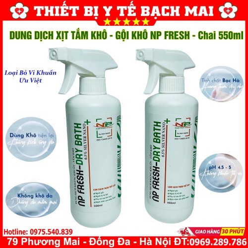 Dung Dịch Tắm Khô, Gội Khô NP FRESH Xịt Tắm Gội Khô Không Dùng Nước Kháng Khuẩn Hương Thơm Dịu Nhẹ Chai 550ml Dung Dịch Tắm Khô, Gội Khô NP FRESH Xịt Tắm Gội Khô Không Dùng Nước Kháng Khuẩn Hương Thơm Dịu Nhẹ Chai 550ml