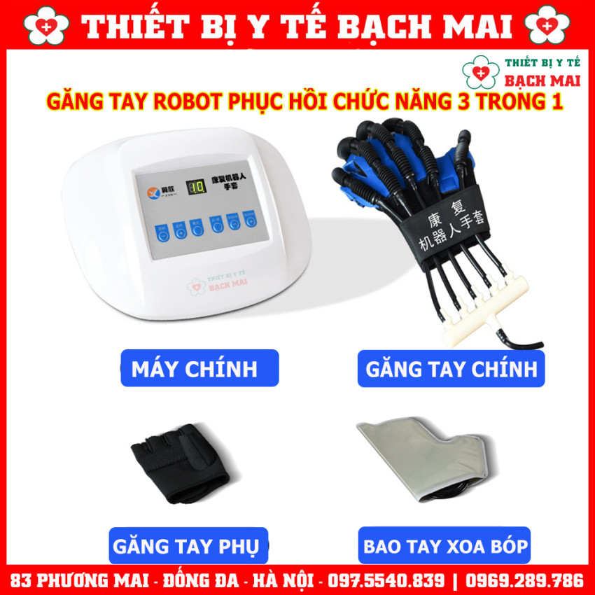 Găng Tay Robot Phục Hồi Chức Năng Bàn Ngón Tay Sau Tai Biến 3 Trong 1 AMJ-01