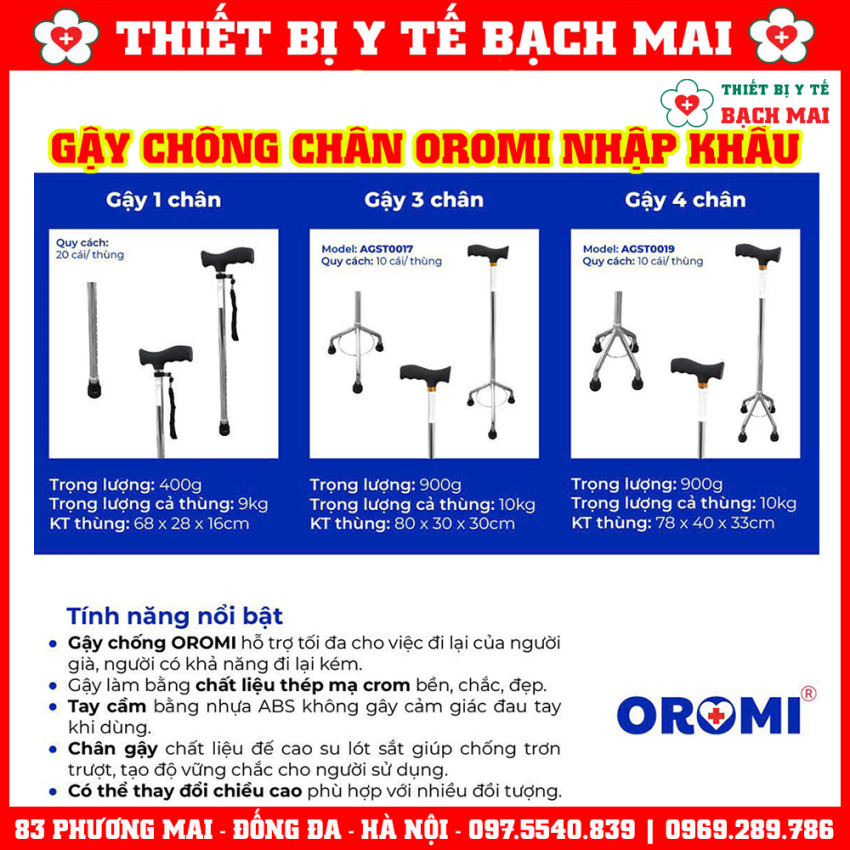 Gậy Chống Tập Đi OROMI Nhập Khẩu