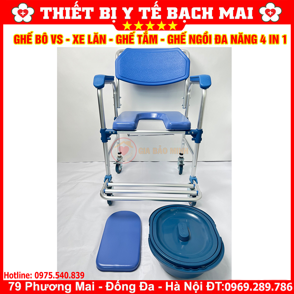 Ghế Bô Tắm Đa Năng GBM-017 Ghế Vệ Sinh, Xe Lăn, Ghế Tắm, Ghế Ngồi 4in1 Ghế Bô Tắm Đa Năng GBM-017 Ghế Vệ Sinh, Xe Lăn, Ghế Tắm, Ghế Ngồi 4in1