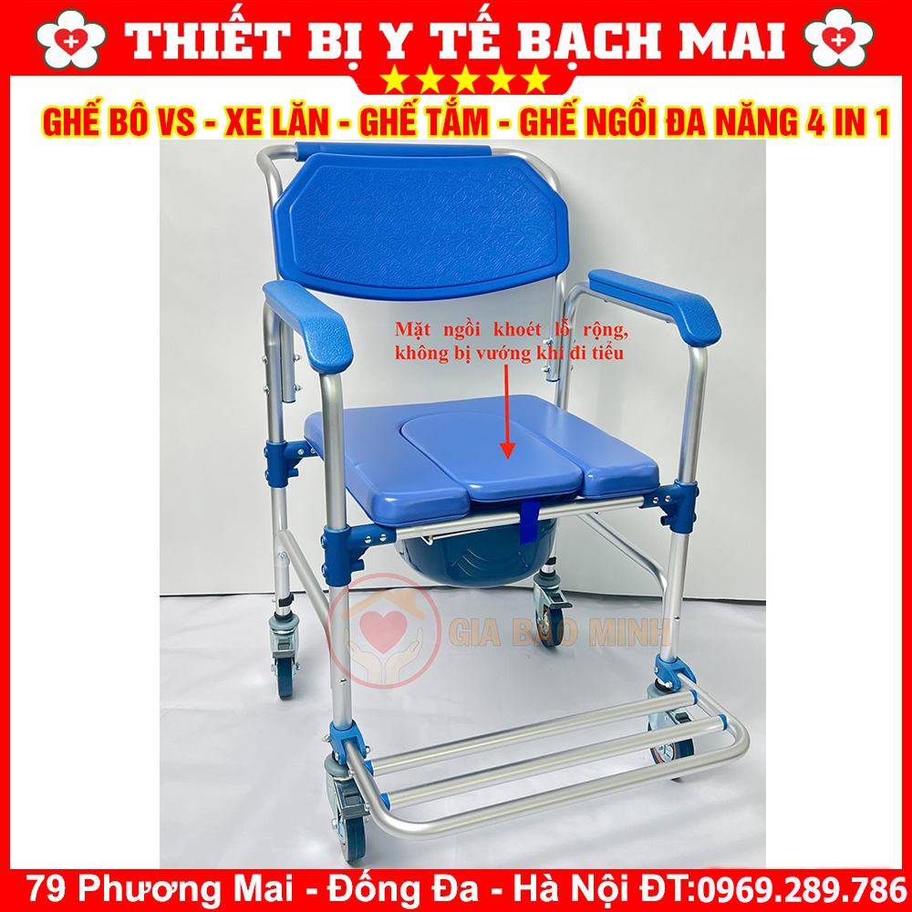 Ghế Bô Tắm Đa Năng GBM-017 Ghế Vệ Sinh, Xe Lăn, Ghế Tắm, Ghế Ngồi 4in1 Ghế Bô Tắm Đa Năng GBM-017 Ghế Vệ Sinh, Xe Lăn, Ghế Tắm, Ghế Ngồi 4in1