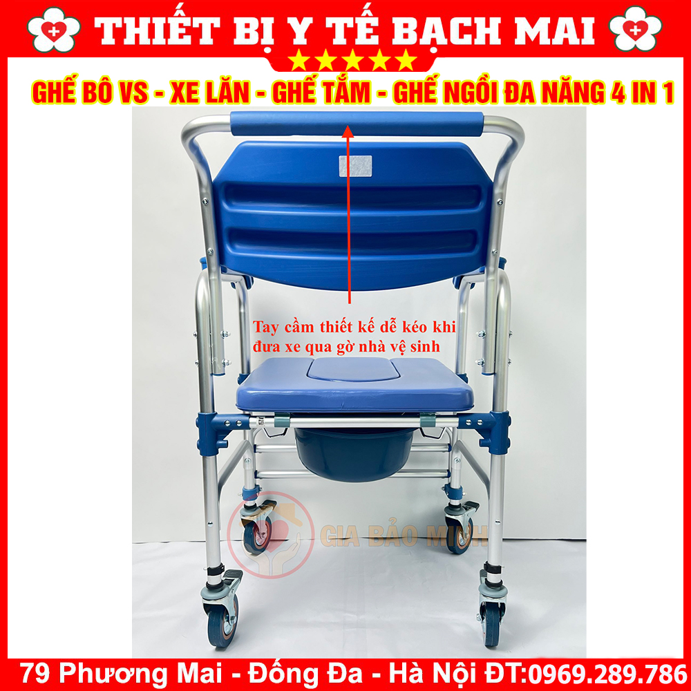 Ghế Bô Tắm Đa Năng GBM-017 Ghế Vệ Sinh, Xe Lăn, Ghế Tắm, Ghế Ngồi 4in1 Ghế Bô Tắm Đa Năng GBM-017 Ghế Vệ Sinh, Xe Lăn, Ghế Tắm, Ghế Ngồi 4in1