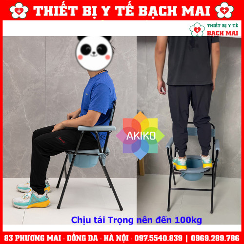 Ghế Bô Vệ Sinh AKIKO A-899 Cho Người Già, Yếu, Người Khuyết Tật, Bệnh Nhân