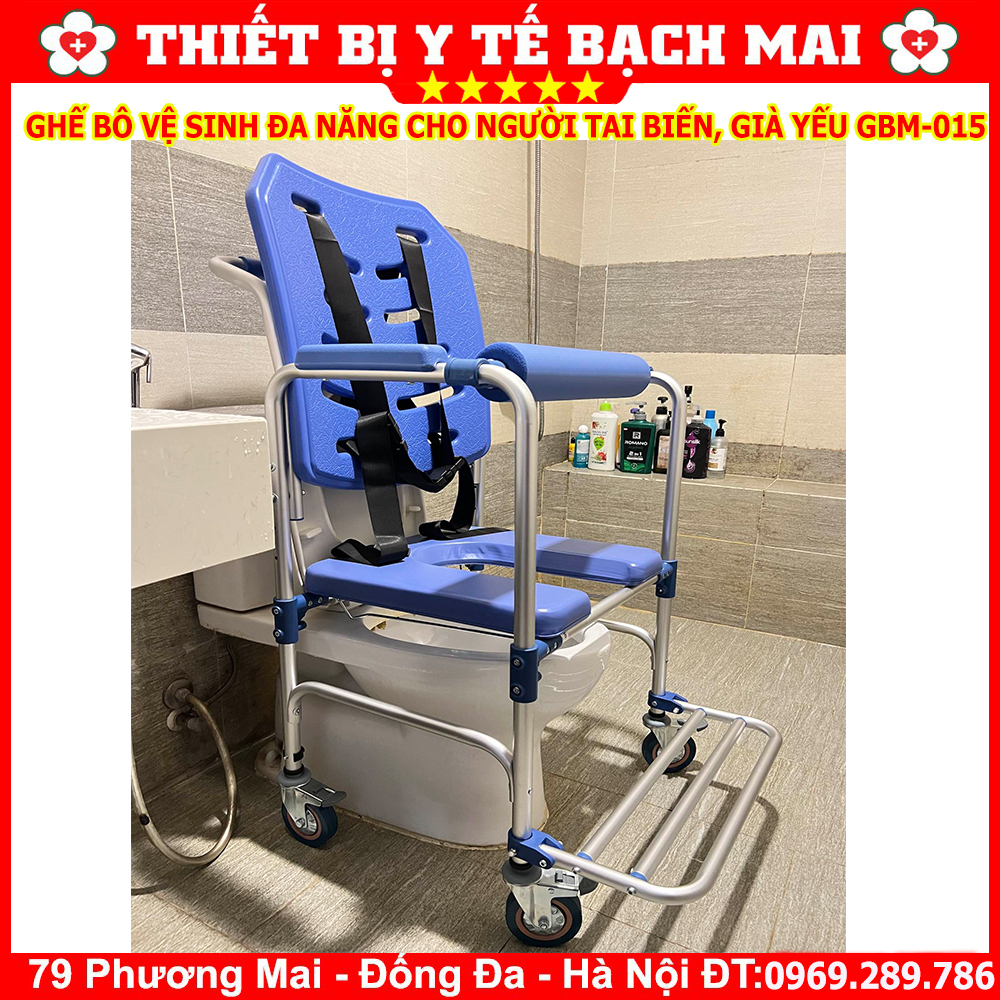Ghế Bô Vệ Sinh Cho Người Tai Biến GBM-015 - Ghế Bô Đa Năng 4 Trong 1 Xe Lăn, Ghế Tắm, Ghế Ngồi Có Đai An Toàn Ghế Bô Vệ Sinh Cho Người Tai Biến GBM-015 - Ghế Bô Đa Năng 4 Trong 1 Xe Lăn, Ghế Tắm, Ghế Ngồi Có Đai An Toàn