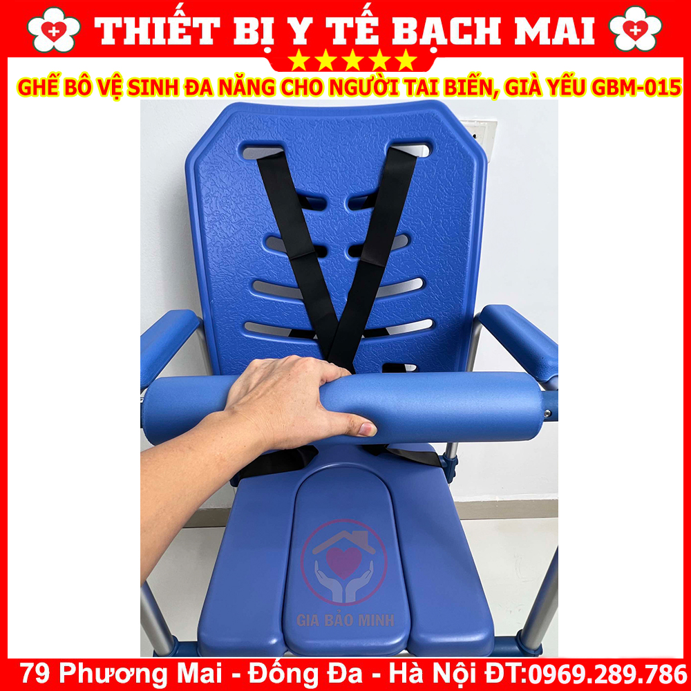 Ghế Bô Vệ Sinh Cho Người Tai Biến GBM-015 - Ghế Bô Đa Năng 4 Trong 1 Xe Lăn, Ghế Tắm, Ghế Ngồi Có Đai An Toàn Ghế Bô Vệ Sinh Cho Người Tai Biến GBM-015 - Ghế Bô Đa Năng 4 Trong 1 Xe Lăn, Ghế Tắm, Ghế Ngồi Có Đai An Toàn