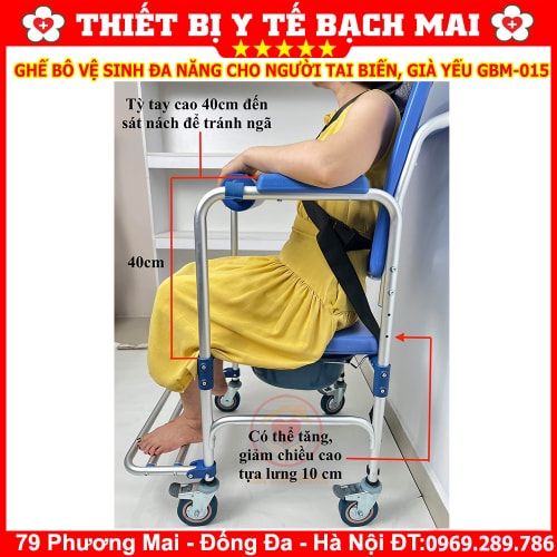 Ghế Bô Vệ Sinh Cho Người Tai Biến GBM-015 - Ghế Bô Đa Năng 4 Trong 1 Xe Lăn, Ghế Tắm, Ghế Ngồi Có Đai An Toàn Ghế Bô Vệ Sinh Cho Người Tai Biến GBM-015 - Ghế Bô Đa Năng 4 Trong 1 Xe Lăn, Ghế Tắm, Ghế Ngồi Có Đai An Toàn