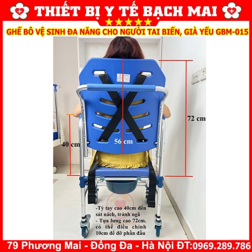 Ghế Bô Vệ Sinh Cho Người Tai Biến GBM-015 - Ghế Bô Đa Năng 4 Trong 1 Xe Lăn, Ghế Tắm, Ghế Ngồi Có Đai An Toàn Ghế Bô Vệ Sinh Cho Người Tai Biến GBM-015 - Ghế Bô Đa Năng 4 Trong 1 Xe Lăn, Ghế Tắm, Ghế Ngồi Có Đai An Toàn