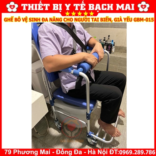 Ghế Bô Vệ Sinh Cho Người Tai Biến GBM-015 - Ghế Bô Đa Năng 4 Trong 1 Xe Lăn, Ghế Tắm, Ghế Ngồi Có Đai An Toàn Ghế Bô Vệ Sinh Cho Người Tai Biến GBM-015 - Ghế Bô Đa Năng 4 Trong 1 Xe Lăn, Ghế Tắm, Ghế Ngồi Có Đai An Toàn