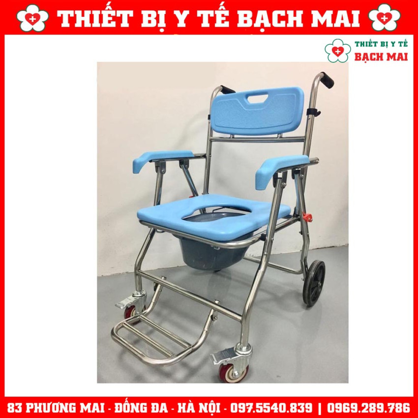 Ghế Bô Vệ Sinh Đa Năng LUCASS X35, Ngồi Tắm, Di Chuyển, Gấp Gọn, Khung Nhôm