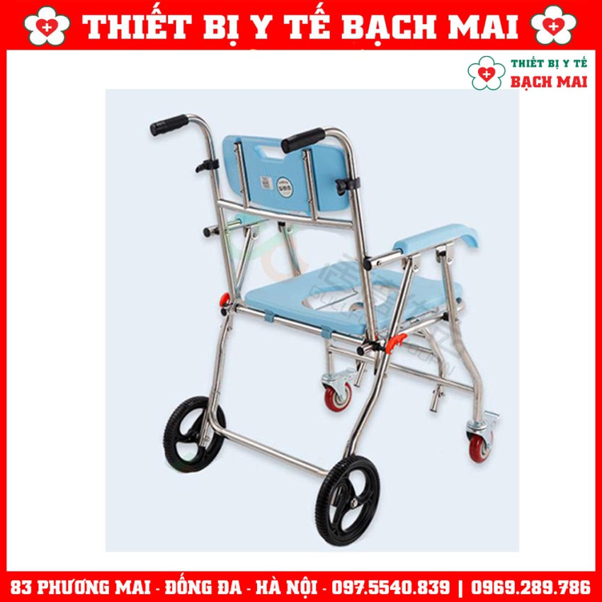 Ghế Bô Vệ Sinh Đa Năng LUCASS X35, Ngồi Tắm, Di Chuyển, Gấp Gọn, Khung Nhôm