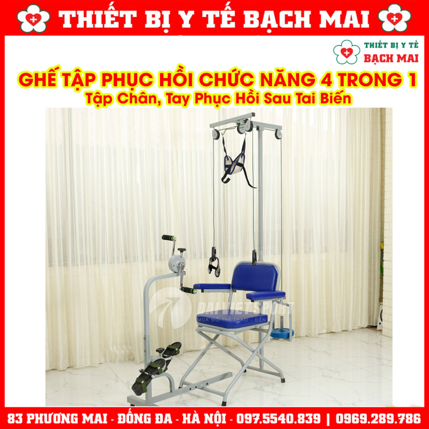 Ghế Tập Phục Hồi Chức Năng Cho Người Sau Tai Biến 4 Trong 1